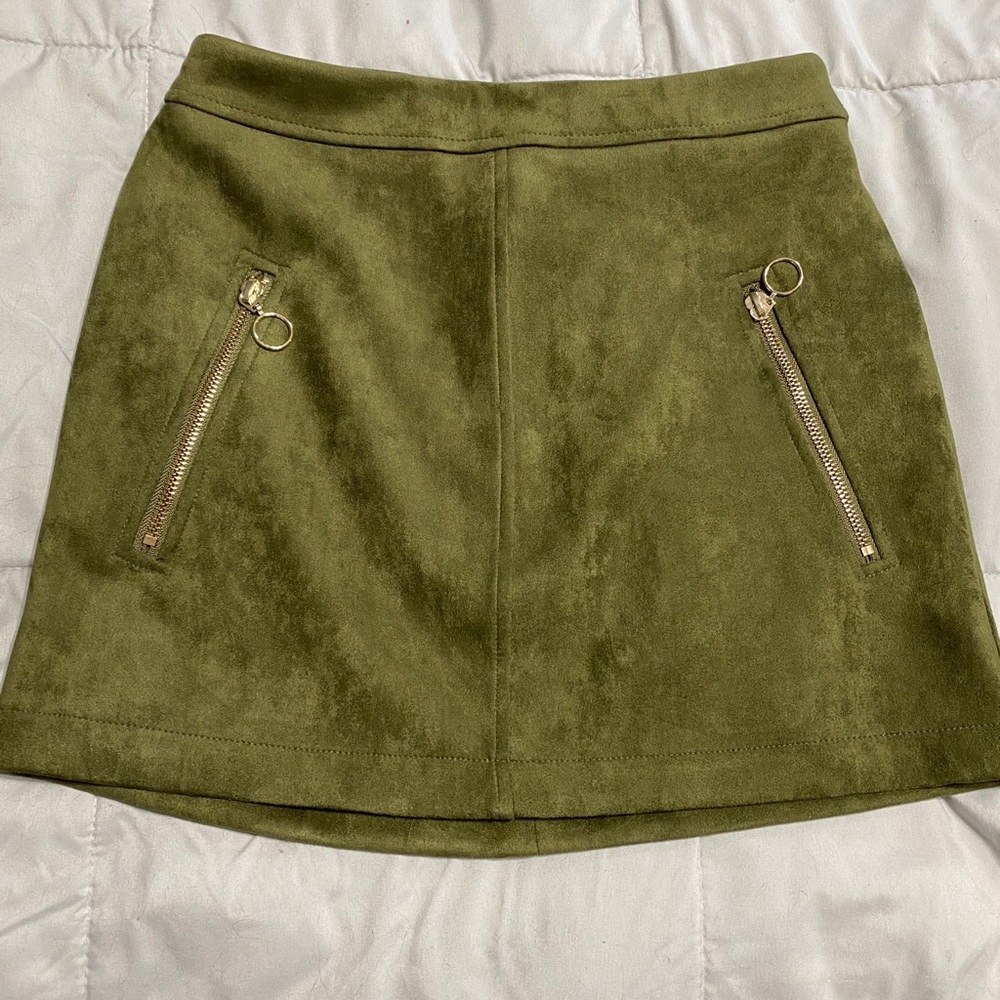 Suede skirt